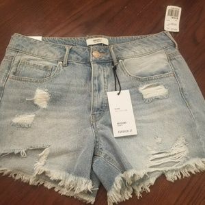 Forever 21 Destroyed Boyfriend Shorts